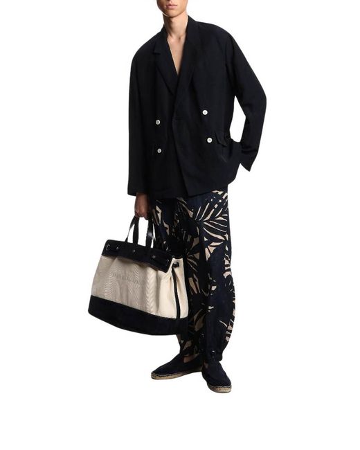 Emporio Armani Blue Double-Breasted Blazer for men