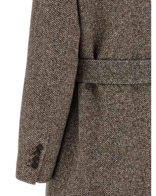 Brunello Cucinelli Gray Single-Breasted Coat