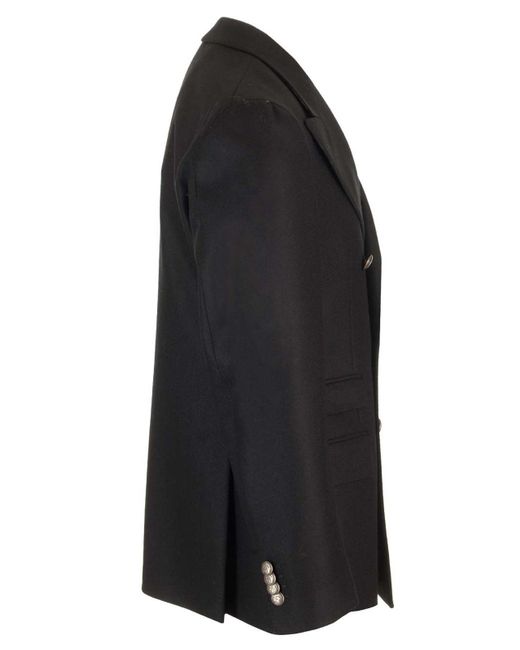 Gabriele Pasini Black Double-Breasted Wool Jacket for men