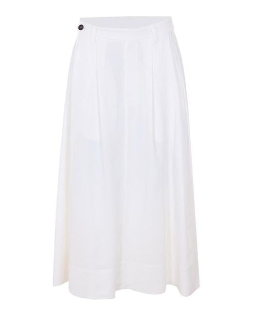 Brunello Cucinelli White Skirt