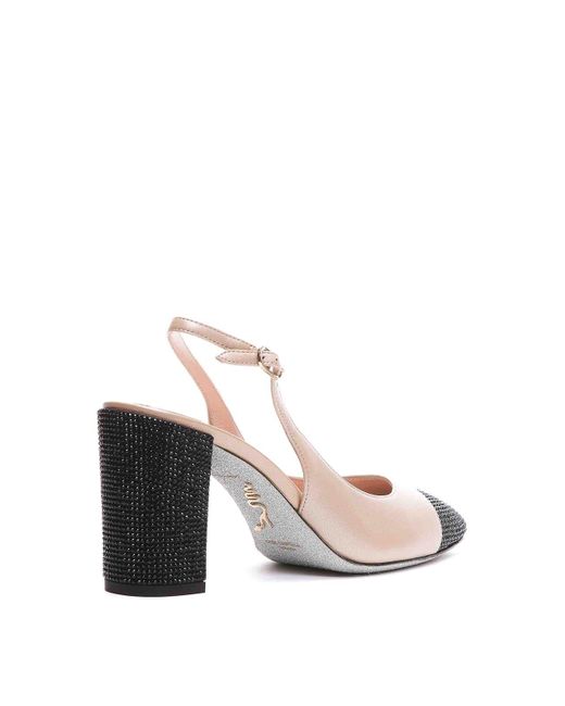 Rene Caovilla Multicolor Mid Heel Slingback