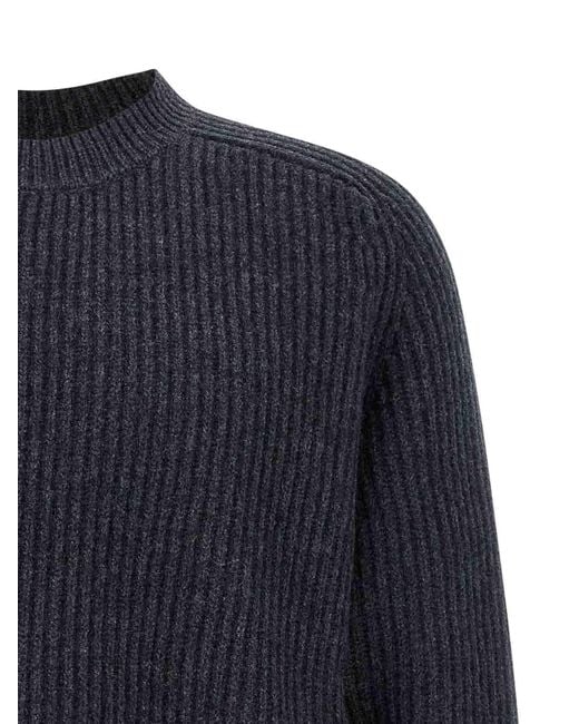 DSquared² Blue Gradient Hem Ribbed Knit Sweater for men