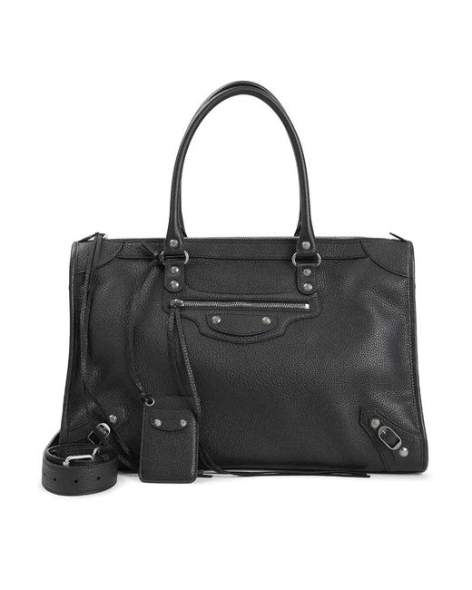Balenciaga Black Le City Business Tote Bag for men