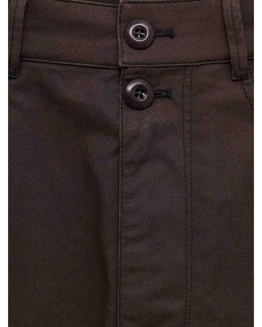 Lemaire Brown Jersey Shorts