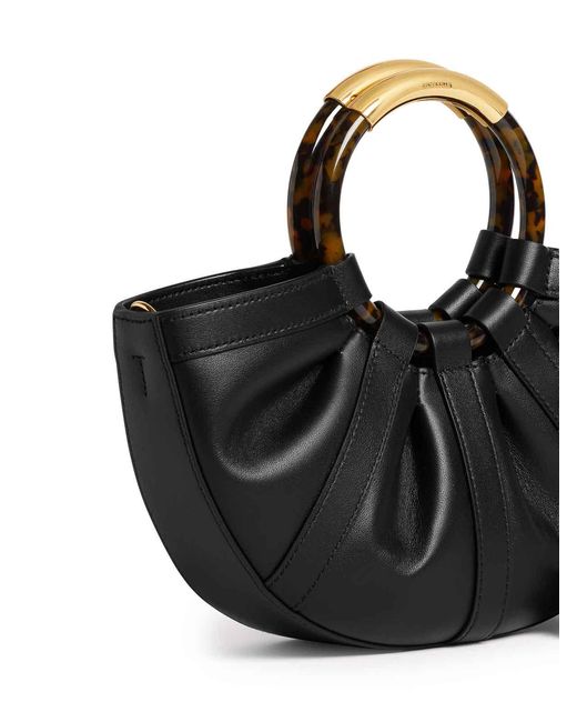 Coccinelle Black Small Shell Leather Bag