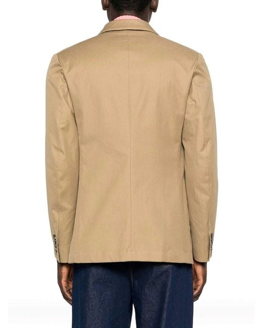 Dries Van Noten Natural Oversized Double Breasted Blazer for men