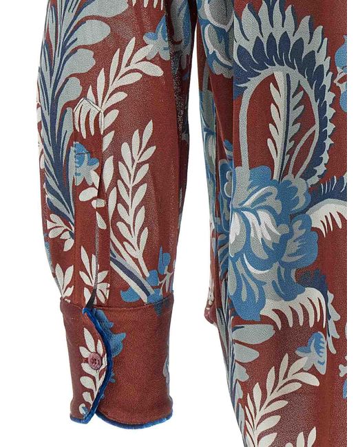 Etro Multicolor Floral Foliage Shirt