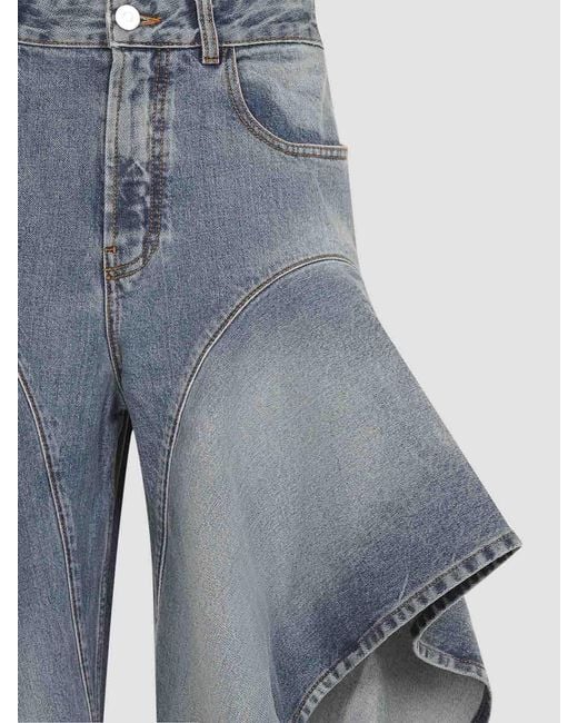 Alaïa Blue Ruffle Pants