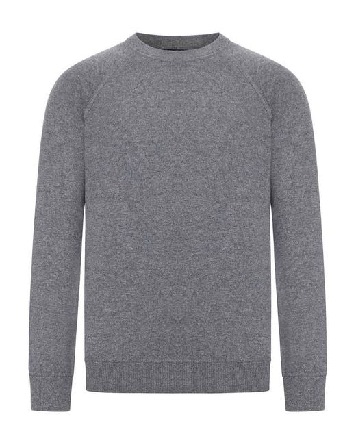 Nome Gray Crew Neck Cashmere Sweater for men
