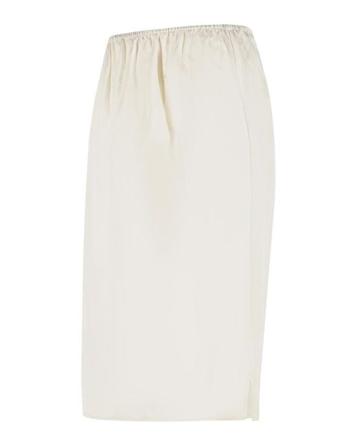 Loulou de Saison White Vasali Ivory Silk Skirt
