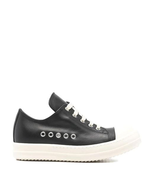 Rick Owens Black Extreme Low Sneakers