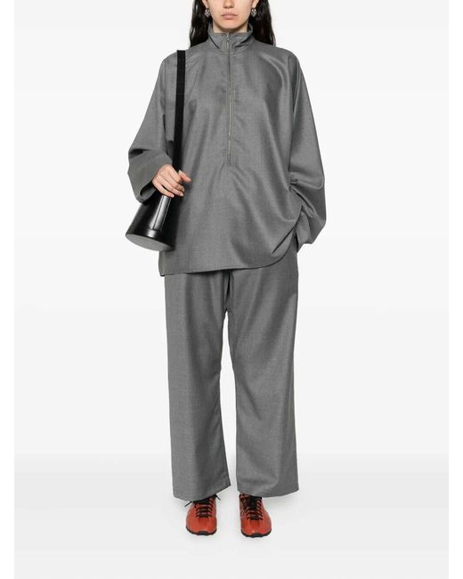 Sofie D'Hoore Gray Shirt With Front Zipper