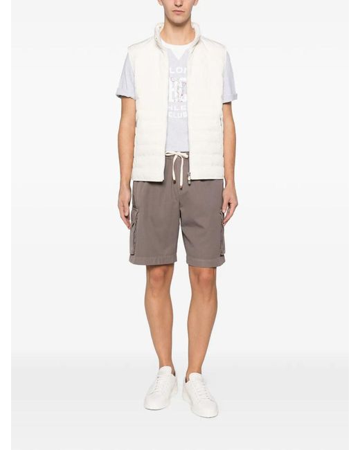 Brunello Cucinelli White Sleeveless Jacket for men