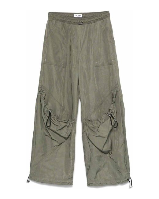 The Attico Green Polyester Trousers For Versatile Wear