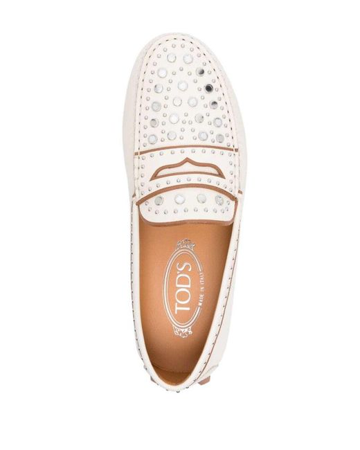 Tod's Natural Studded Loafer