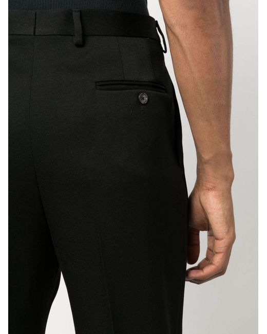 Lanvin Black Straight-Leg Tailored Trousers for men