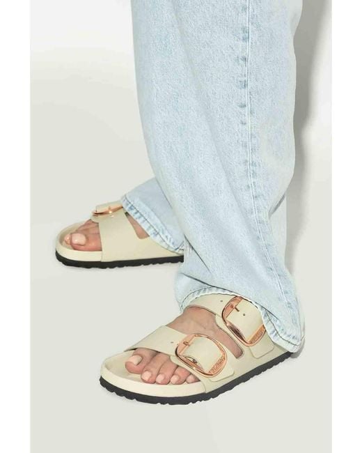 Birkenstock White Arizona Big Buckle Sandals