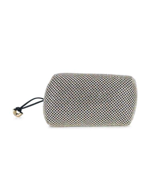 Pochette Con Strass di Pinko in Gray