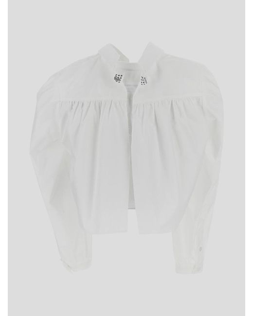 MM6 by Maison Martin Margiela White Shirt With Long Sleeves