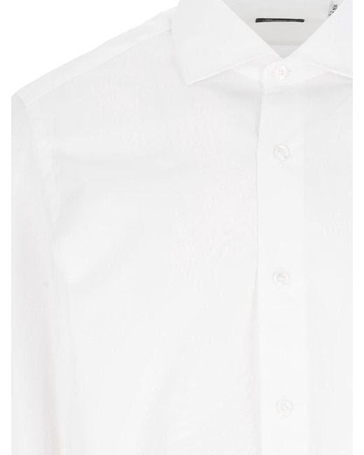 Finamore 1925 White Classic Shirt for men