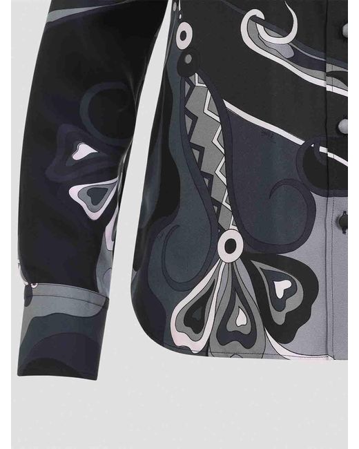 Emilio Pucci Gray Silk Shirt