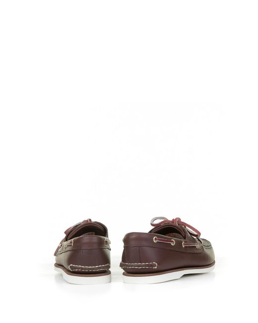 Timberland Brown Leather Boat Loafers for men
