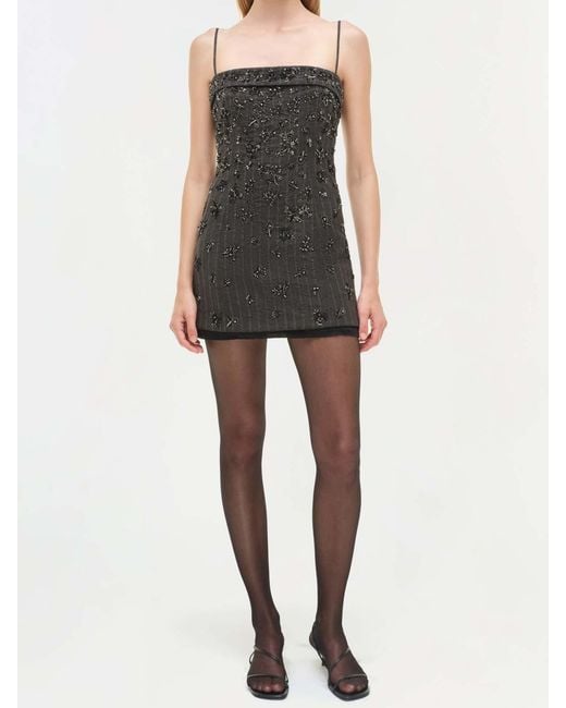 Jonathan Simkhai Black Anden Embellished Mini Dress