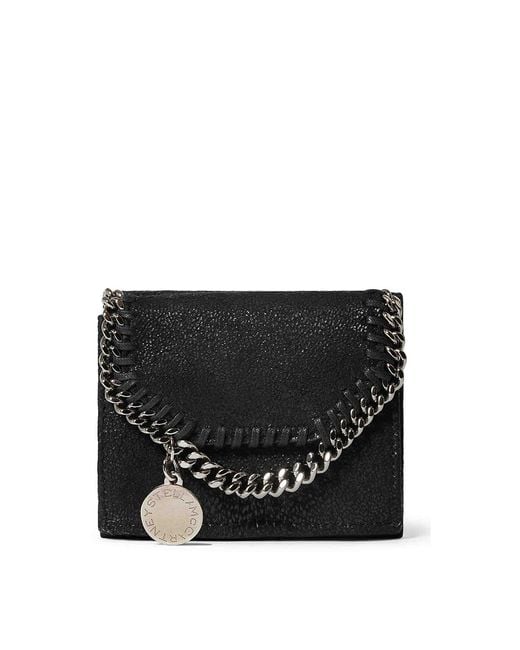 Stella McCartney Black Falabella Tri-Fold Wallet