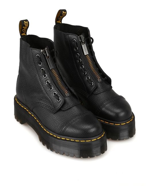 Dr. Martens Black Sinclair Aunt Sally Leather Combat Boots
