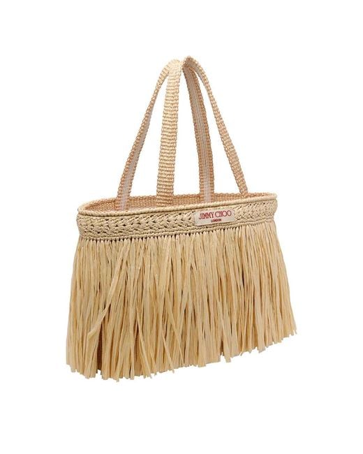 Jimmy Choo Natural Beach E/W Tote Bag