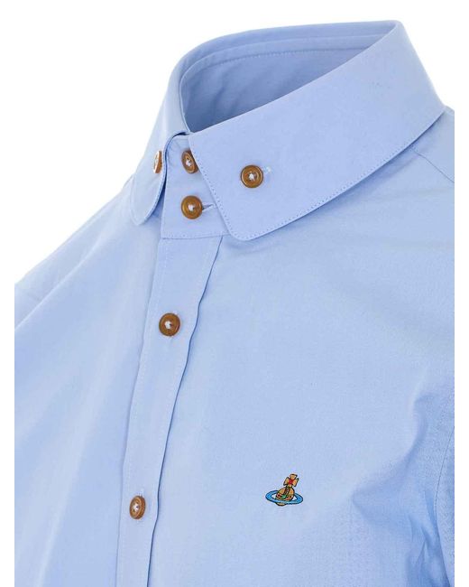 Vivienne Westwood Blue Light Krall Buttons Shirt for men