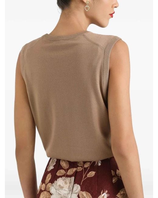Dolce & Gabbana Natural Sleeveless Jumper Nocciola Chiaro 1