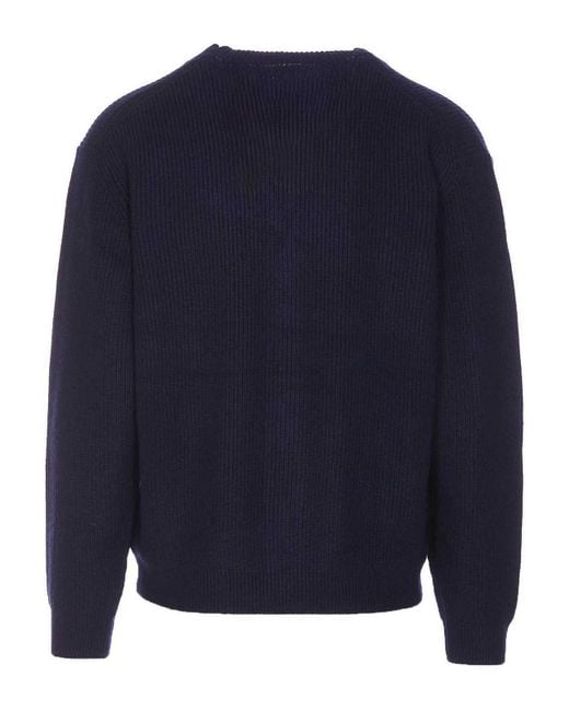 Maison Kitsuné Blue Maison Kitsune Ink Cardigan for men