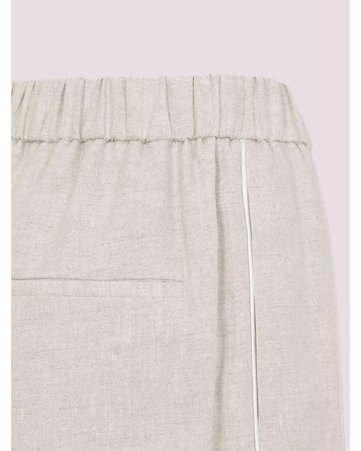 Peserico White Elasticated Trousers