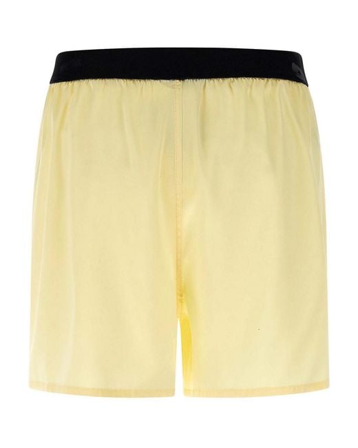 Tom Ford Yellow Silk Shorts