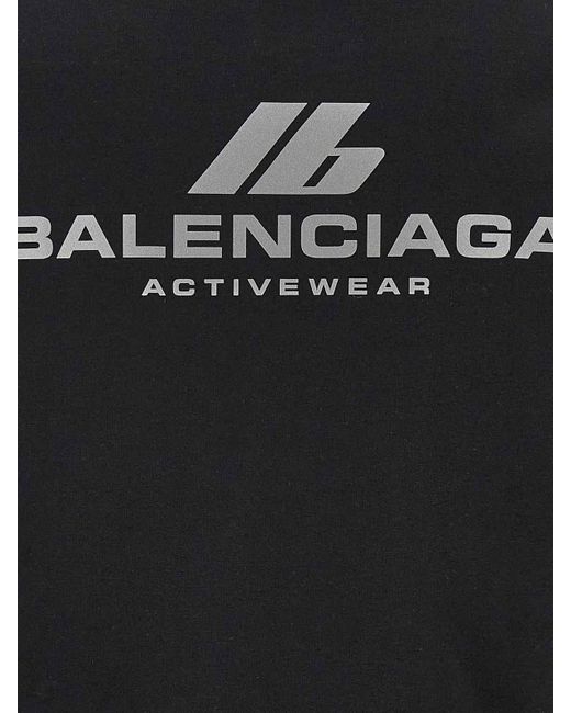 Balenciaga Black Logo Print Hoodie