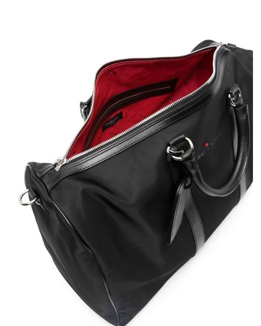 Kiton Black Soft Travel Bag for men