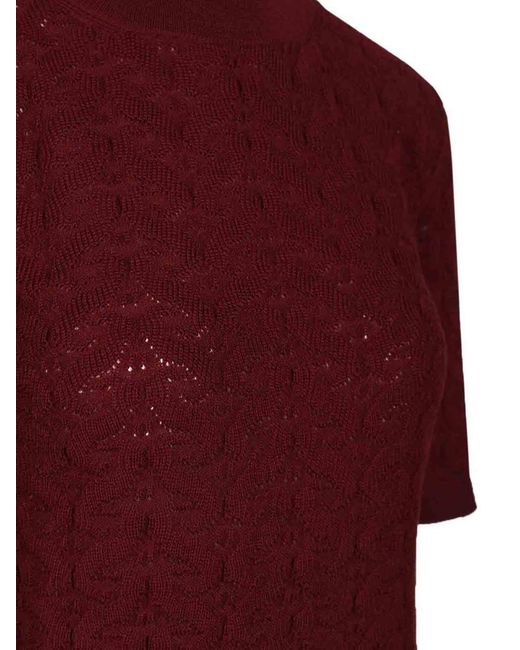Etro Red Mock Neck Sweater