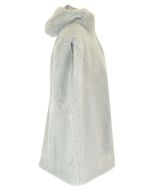 Rick Owens White Shearling Vest