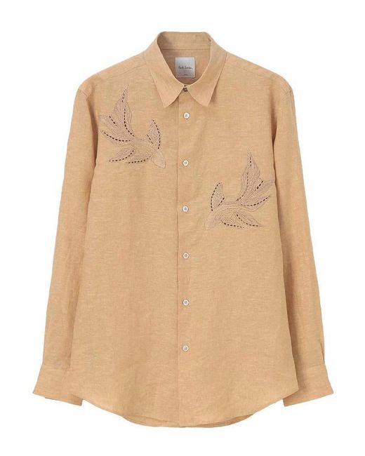 Paul Smith Natural Kingyo Embroidery Shirt for men