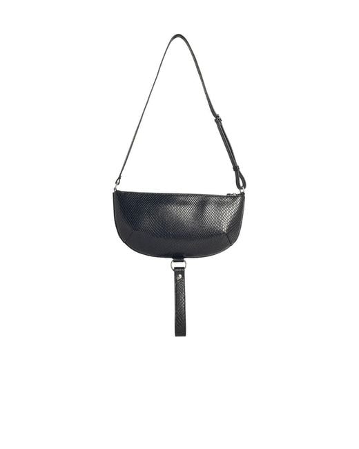 Courreges Black Holy Eclipse Viper Blk Leather Bag