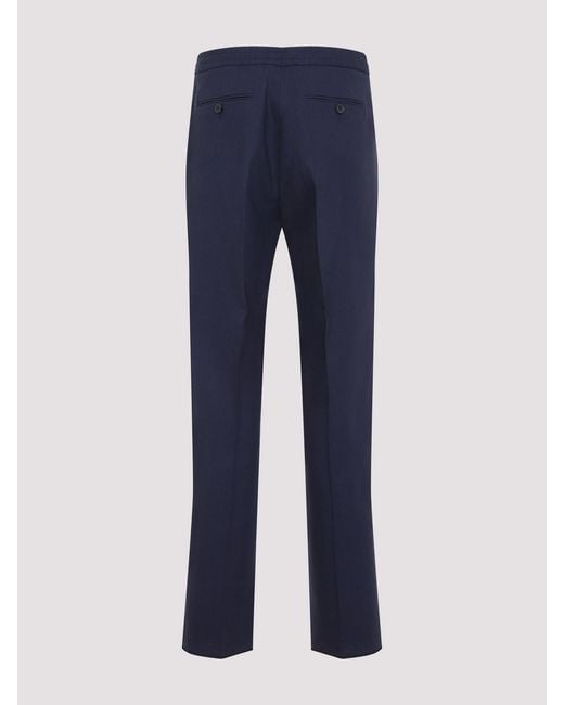 Zegna Blue Oasi Linen Pants for men