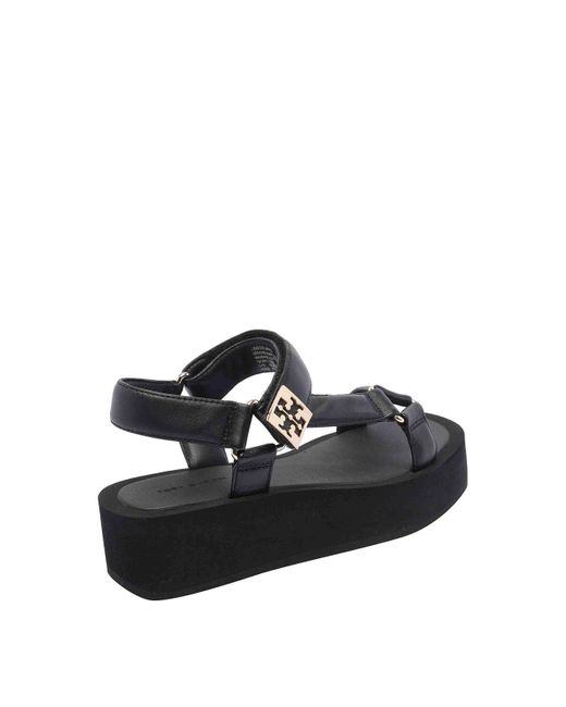 Tory Burch Black Mellow Platform Sandals