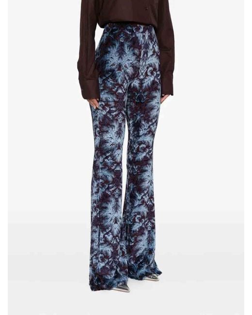 Etro Blue Printed Trouses