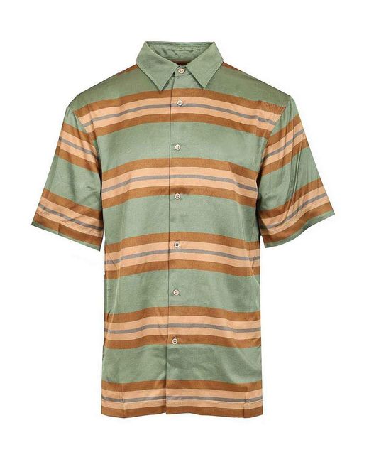 Dries Van Noten Gray Short-Sleeved Shirt for men