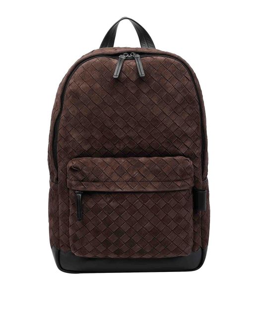 Bottega Veneta Brown Intrecciato Backpack for men