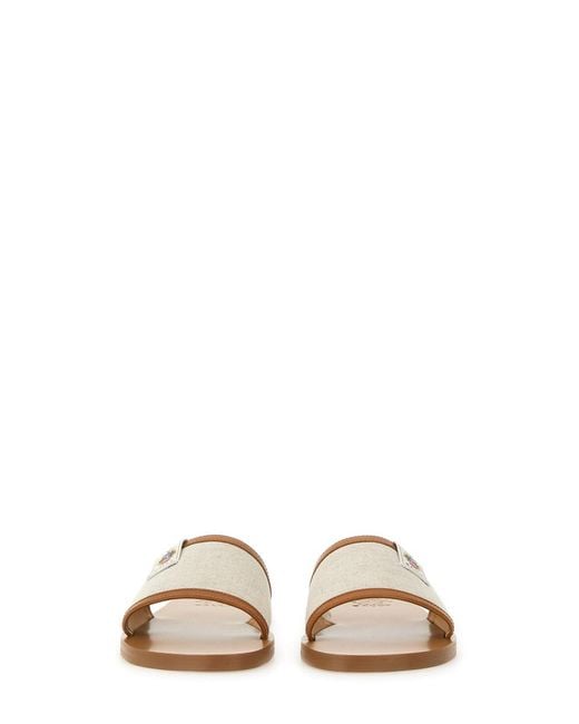 Bally White Slide Sandal Solie
