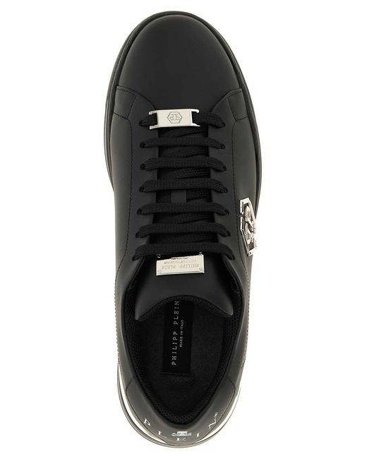 Philipp Plein Black Hexagon Sneakers for men