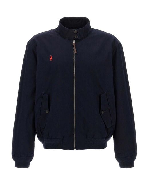 Polo Ralph Lauren Blue Cotton Harrington Jacket for men