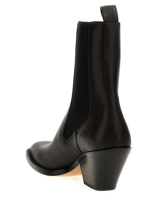 Khaite Black 'Austin' Ankle Boots